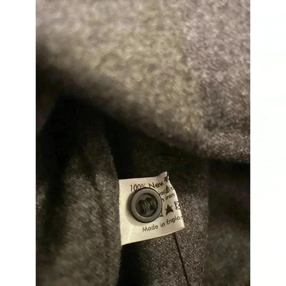 NEW Eskandar 2 O/S Gray French 34"L Wool Flannel Lux Tunic Shirt Top Mini Dress - Picture 5 of 6